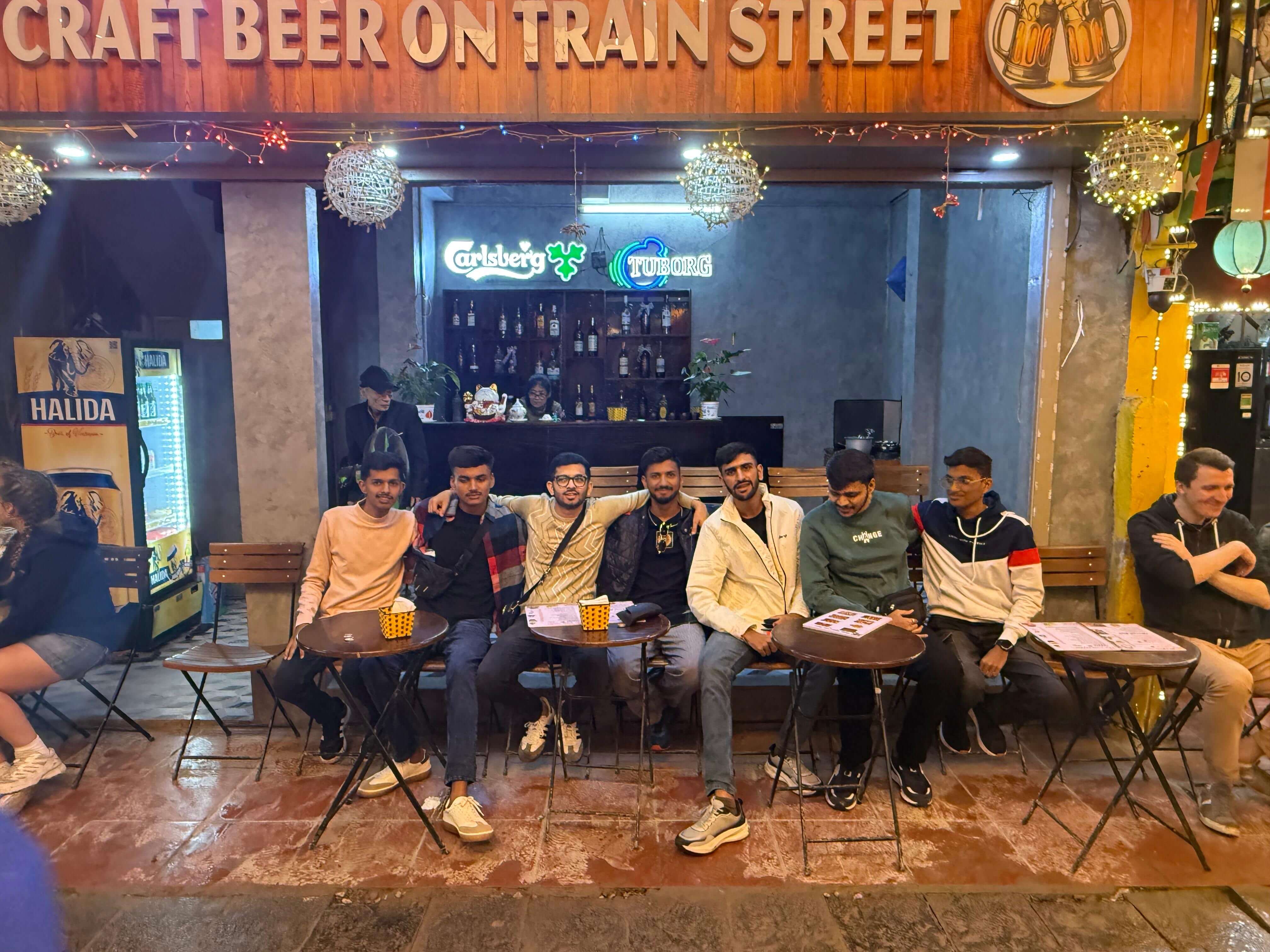 Indian tourists Hanoi Train Street Vietnam